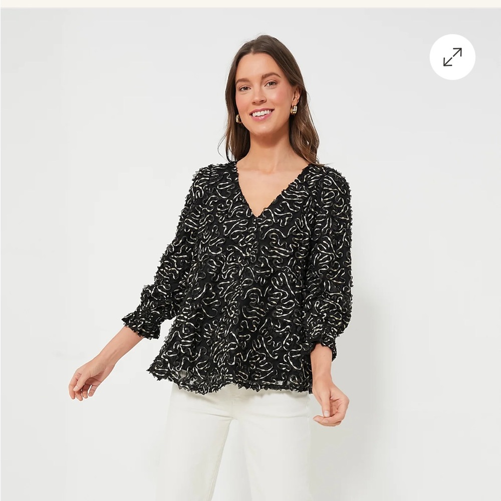 Tuckernuck nightly organza Easton blouse. Size large. Like new, worn once.